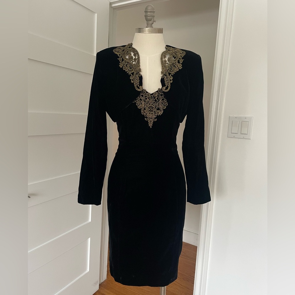 Vintage velvet dress and bolero